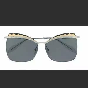 Alexander McQueen AM0059S 003 Silver/Smoke Lens 60-13-140 Sunglasses